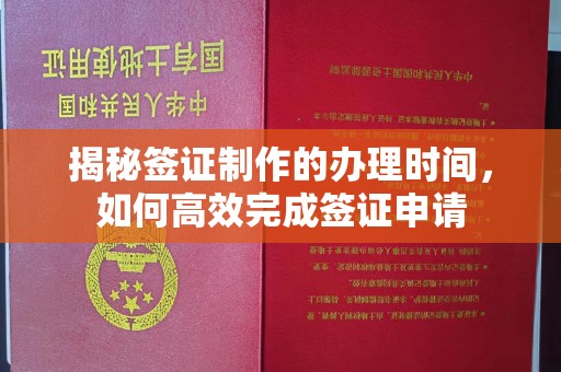 南湖揭秘签证制作的办理时间，如何高效完成签证申请