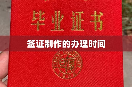南湖签证制作的办理时间