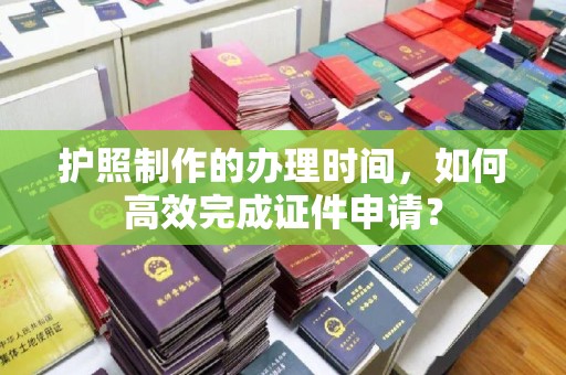南湖护照制作的办理时间，如何高效完成证件申请？