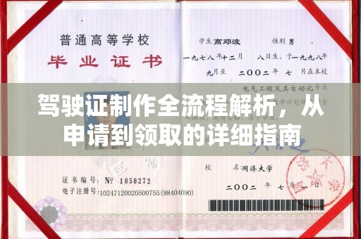 南湖驾驶证制作全流程解析，从申请到领取的详细指南
